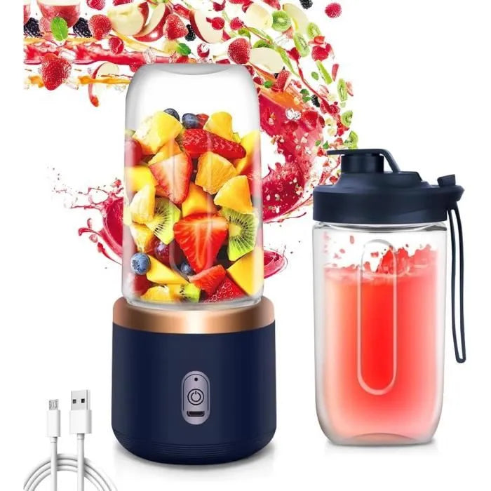 Blender Portable Rechargeable – Mixeur Électrique pour Smoothies, Jus et Fruits
